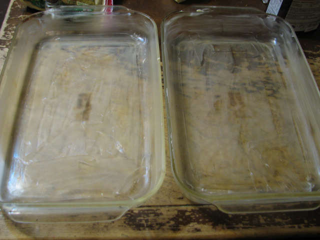 grease the pans