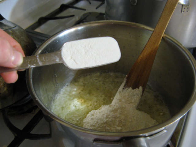 Add the flour
