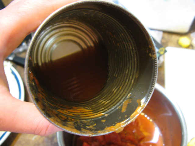 rinse the can